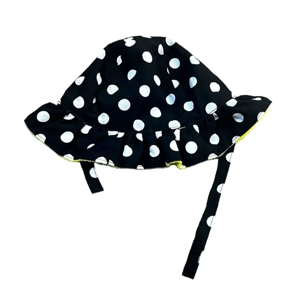 Old Navy Black and White Polka Dot Sun Hat